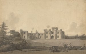 Design pro hrad Knepp, Sussex: Perspektiva od John Nash