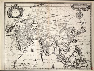 Nová mapa Asie od John Ogilby