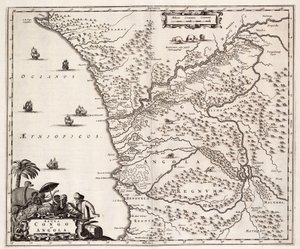 Mapa Konga a Angoly, Afrika od John Ogilby