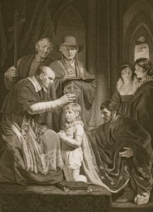 Korunovace Jindřicha VI., vyryl T. Holloway, ilustrace z Davida Huma 