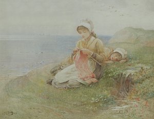 Dívka pletení (wc na papíře) od John Parker