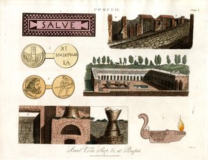 Starověké artefakty a stavby v Pompejích od John Pass