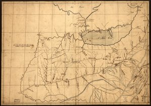 (Obchodníkova mapa Ohia před rokem 1753. LOC gm71002324 od John Patten