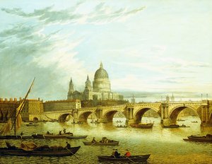 Pohled na Blackfriars Bridge se Saint Paul