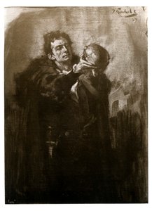 Forbes-Robertson jako Hamlet, konec 19. století. od John Percival Gulich