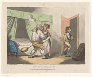 De Lustige Reiziger Zamilovaný cestovatel (název na předmětu) od John Pettit (attributed to)