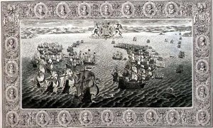 Armada (rytina z tapisérie) od John Pine