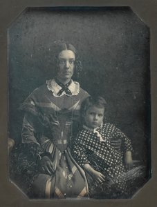 Elizabeth Bakewell James a její syn, Frank B. James, ca. 1846. od John Plumbe Jr..