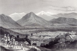 Cabul z Bala Hissar, ryl J. Stephenson, c.1870