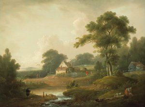 Krajina s rybářem a pračkou, 17901800