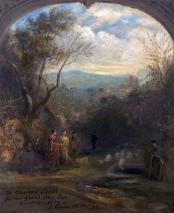Původní náčrt pro Grand Staircase v Newstead Abbey, Nottinghamshire, 1832 od John Rawson Walker