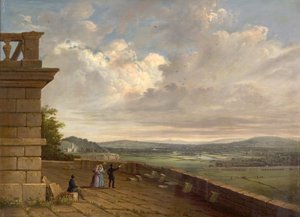 Pohled z Nottingham Castle Terrace Looking East, c.1845 od John Rawson Walker
