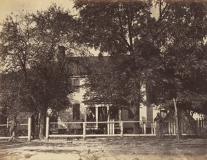 Aiken House, na Weldon Railroad, Virginia., únor 1865 (tisk abumen připevněný na tkaný papír)