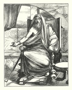"Capys, nevidomý věštec" (rytina) od John Reinhard Weguelin
