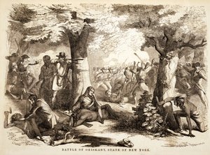 Bitva u Oriskany, stát New York, pub. 1867 od John Reuben Chapin