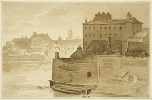 Floating Harbour, at Counterslip (kresba, akvarel) od John Reverend Eden