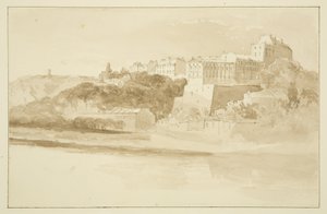 Pohled z Rownhamu ukazující Windsor Terrace (tužka a akvarel na papíře) od John Reverend Eden