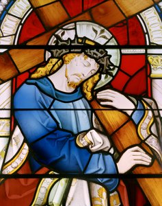 Dolgellau, St Mary, Clayton & Bell, John Richard Clayton (1827-1913), Kristus nesoucí kříž, 1864
