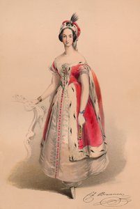 Host v kostýmu pro královnu Viktorii Bal Costumé, 12. května 1842, 1843.