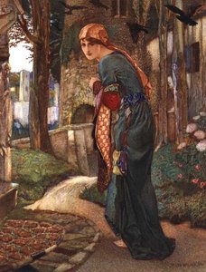 Isabella, z Dekameronu od Boccaccia od John Riley Wilmer