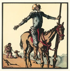Kensington Rhymes: Don Quijote (barevné lito) od John Robert (after) Monsell