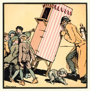 Kensington Rhymes: The Punch And Judy Show (barevné lito) od John Robert (after) Monsell