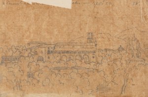 Klášter v La Cava poblíž Vietri, 22. září od John Robert Cozens
