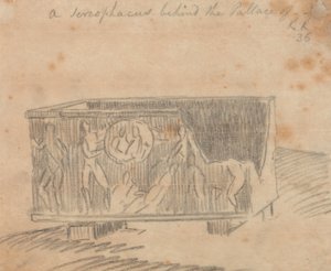 Sarkofág za palácem od John Robert Cozens