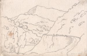 Mezi Tavarnelle  amp; Capriano od John Robert Cozens