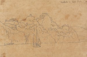 Hrad Portofino od John Robert Cozens