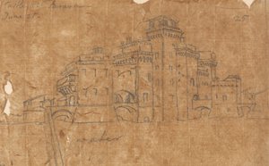 Hrad ve Ferrara, 21. června od John Robert Cozens