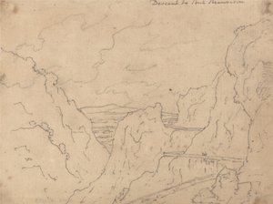 Sestup na Pont de Beauvoisin od John Robert Cozens