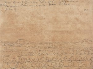 Z Mirabelly, vily hraběte Algarottiho na Euganean Hills od John Robert Cozens