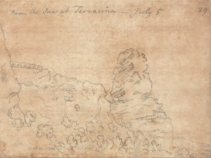 Z hostince v Terracině od John Robert Cozens