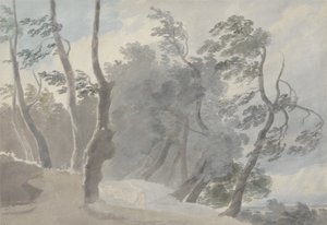 Galleria di Sopra, Albano (grafit a w / c na papíře) od John Robert Cozens