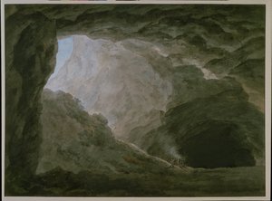 Grotto in the Campagna (akvarel na papíře) od John Robert Cozens