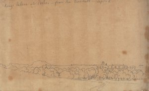 Královský palác v Portici z Boschetto, 2. září od John Robert Cozens