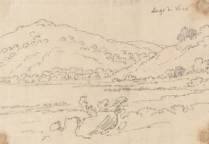 Jezero Vico od John Robert Cozens