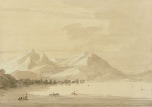 Jezero Como (tužka a mytí na papíře) (pár 111238) od John Robert Cozens