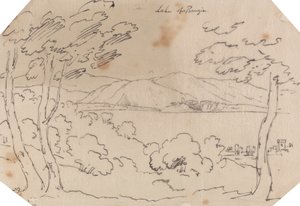 Jezero Perugia od John Robert Cozens