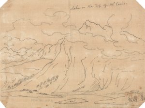 Jezero na vrcholu Mont Cenis od John Robert Cozens