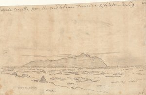 Monte Circeo ze silnice mezi Terracinou a Velletri od John Robert Cozens