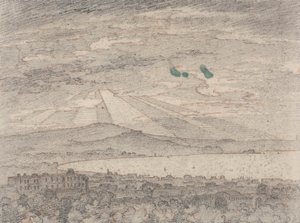 Neapol z vily sira Williama Hamiltona, Portici od John Robert Cozens