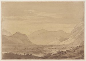 Blízko Chiavenna (pero a inkoust, akvarel na papíře) od John Robert Cozens