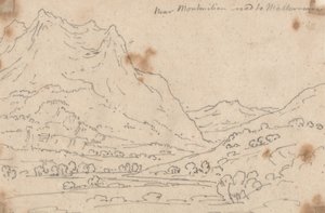 Poblíž Montmilian, Cesta do Malterverne od John Robert Cozens