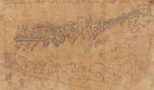 Část neapolských hradeb poblíž Ponte Nuovo, 17. října od John Robert Cozens