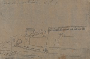 Mořské pobřeží v Portici, 7. září od John Robert Cozens