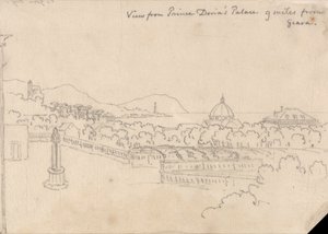 Pohled z paláce prince Dorii, 9 mil od Janova od John Robert Cozens