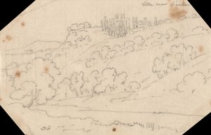 Vila poblíž Sieny od John Robert Cozens