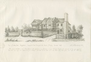 Kingswinford - Bradley Hall: kresba perem a tuší
